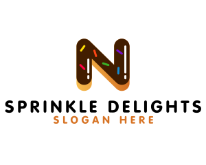 Sprinkle - Donut Bakery Letter N logo design