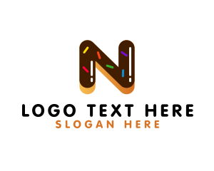 Chocolate - Donut Bakery Letter N logo design
