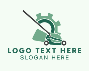 Eco Friendly - Lawn Mower Gear logo design