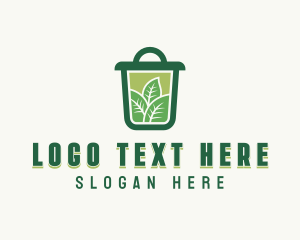 Recycling Bin - Trash Garbage Sanitation logo design