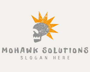 Mohawk Skull Tattoo logo design