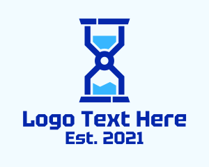 Hourglass - Letter X Hourglass logo design
