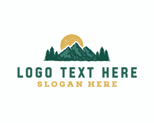 Forest - Outdoor Mountain Forest logo design