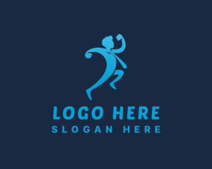 Person - Running Employee Man logo design