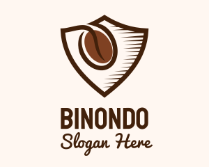 Coffee Bean Shield  Logo