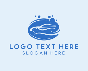 Car - Blue Car Wash Cleaning logo design