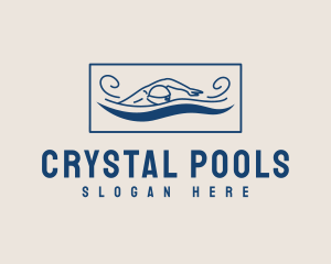 Pool - Pool Swimmer Sports logo design