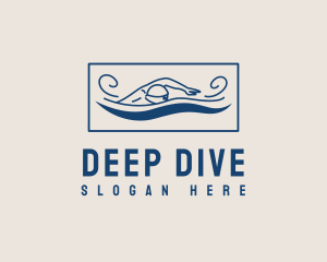 Dive - Pool Swimmer Sports logo design
