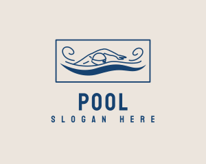Pool Swimmer Sports logo design
