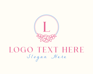 Embroidery - Flower Wreath Embroidery logo design