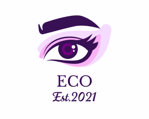 Contact Lens - Beautiful Eyeshadow Cosmetic logo design