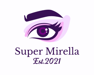 Model - Beautiful Eyeshadow Cosmetic logo design