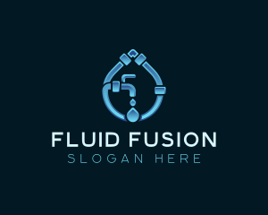 Water Faucet Plumbing logo design