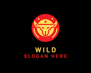Horns - Wild Bull Animal logo design