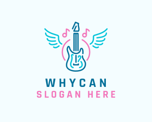 Music Guitar Wings Logo