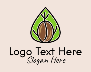 Coffee Drink - Coffee Farm Leaf logo design