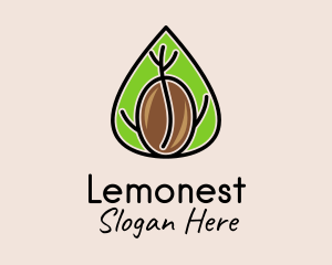 Coffee Farm Leaf  Logo