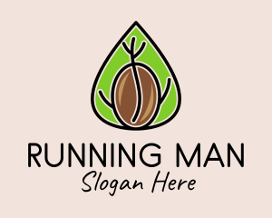 Coffee Farm Leaf  Logo