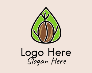 Latte - Coffee Farm Leaf logo design