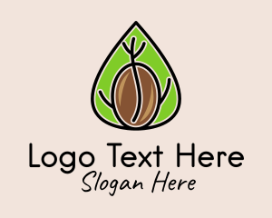 Coffee Farm Leaf  Logo