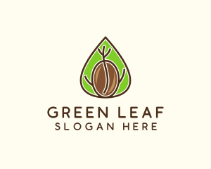 Coffee Farm Leaf  logo design