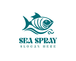 Green Ocean Fish logo design