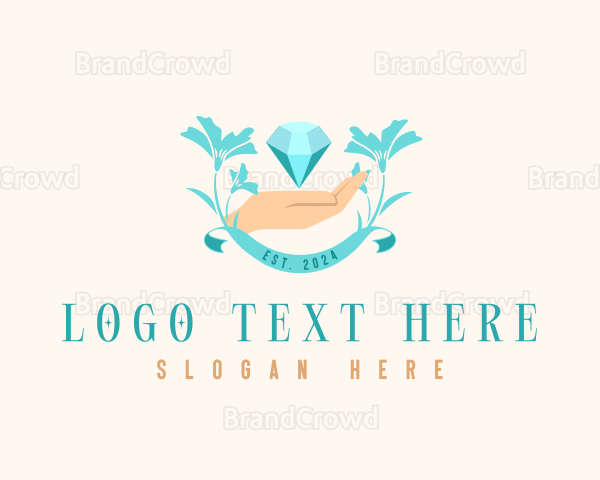 Floral Crystal Diamond Logo