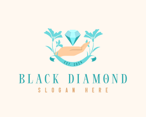 Floral Crystal Diamond logo design