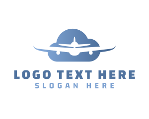 Cloud - Cloud Airplane Flight logo design