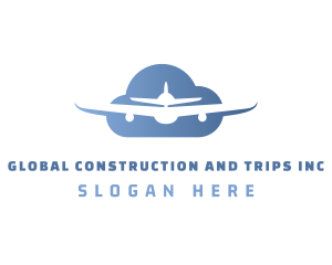 Trip - Cloud Airplane Flight logo design