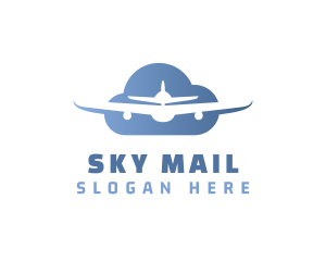 Cloud Airplane Flight logo design