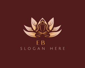 Organic - Lotus Meditation Flower logo design