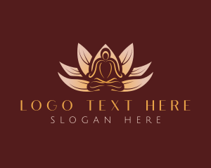 Lifestyle - Lotus Meditation Flower logo design