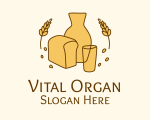 Organic Bread Bakery  logo design