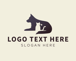 Animal - Cat Dog Love logo design