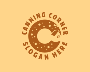 Donut Bake House Letter C logo design