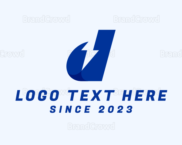 Lightning Power Company Letter D Logo
