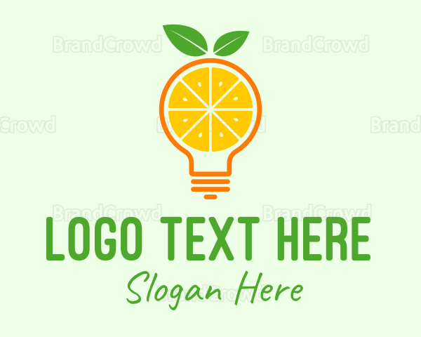 Orange Light Bulb Logo