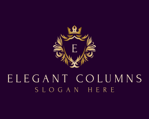 Elegant Shield Crown logo design