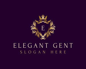 Elegant Shield Crown logo design