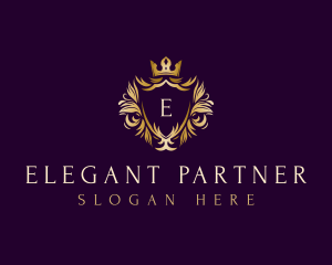 Elegant Shield Crown logo design