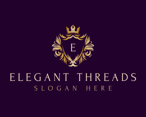 Elegant Shield Crown logo design