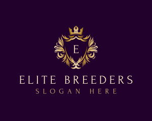 Elegant Shield Crown logo design