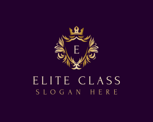 Elegant Shield Crown logo design