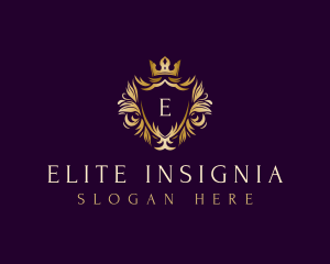 Elegant Shield Crown logo design