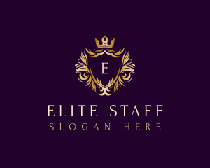 Elegant Shield Crown logo design