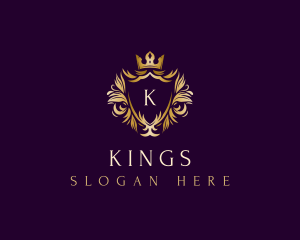 Elegant Shield Crown logo design