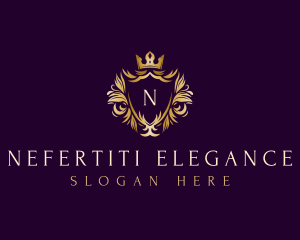 Elegant Shield Crown logo design