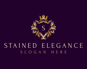 Elegant Shield Crown logo design