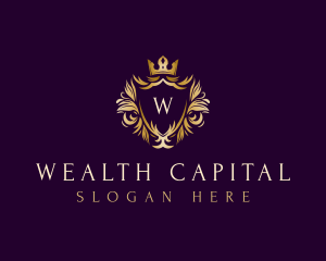 Elegant Shield Crown logo design